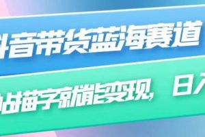 抖音带货蓝海赛道,无需真人出镜,字帖描字就能变现,日入上千(附带全套教程)